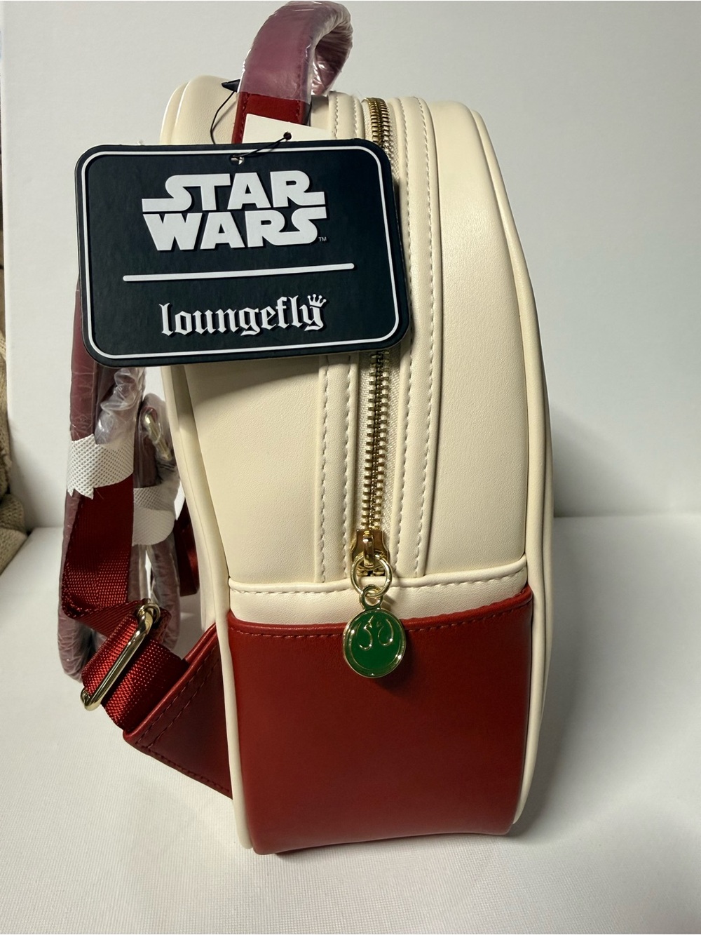 NEW! Out of Stock Loungefly Cream Red Star Wars Darth Vader Floral Mini Backpack - Picture 4 of 6